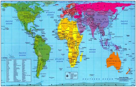 MAP True Map Of The World